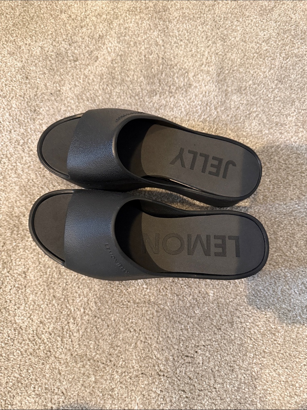 LEMON JELLY Black Slide Sandals for Women
